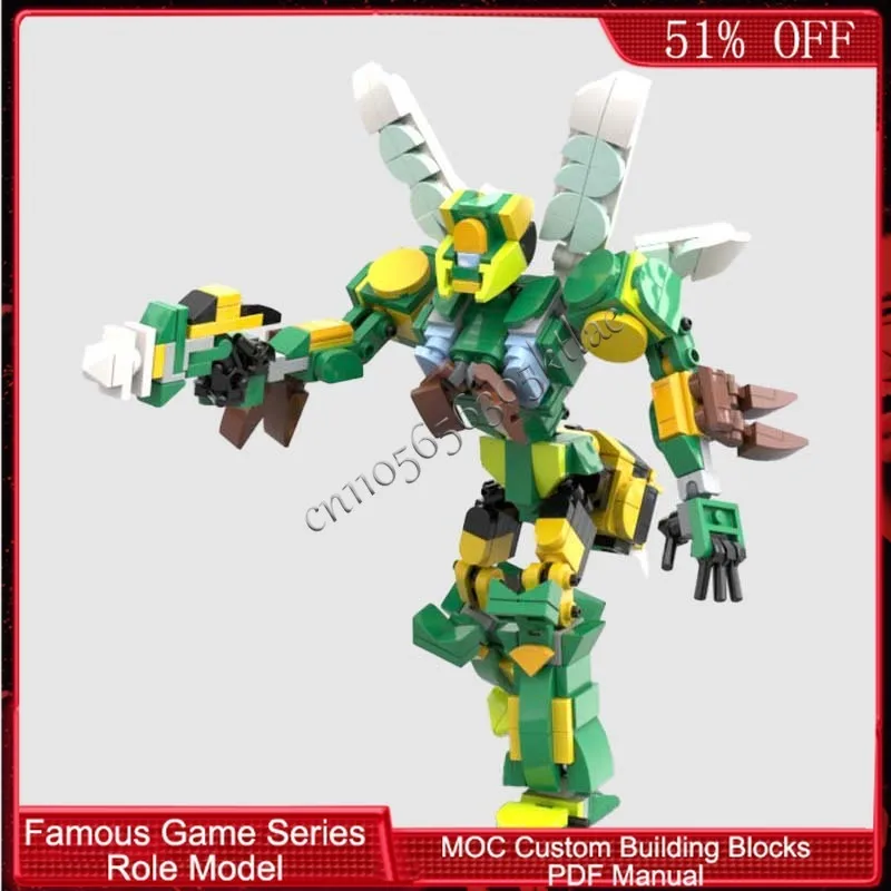 396 PCS Brickheadz Sting Drone MOC Customize Modular Building Block Popular Design Creative Design Model DIY Toy Christmas Gift