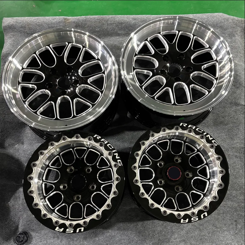 For Drag Racing Wheels Beadlock Rim15x10 15x8 17x10 4x100 4x110 5x112 5x114.3 Forged Wheels for BMW M3 M4 Mitsubishi