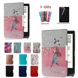 Pocketbook 633/606/628 Farbe Grundlegende 4 Touch Lux 5 Ereader Ebook Abdeckung Fall + Schutz Bildschirm Film + Stylus Stift