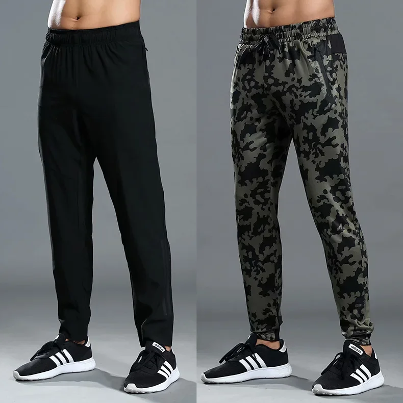 

jogging pants Dry Fit training pants running pants men Joggers cycling sport pants full length black trousers pockets sportswear