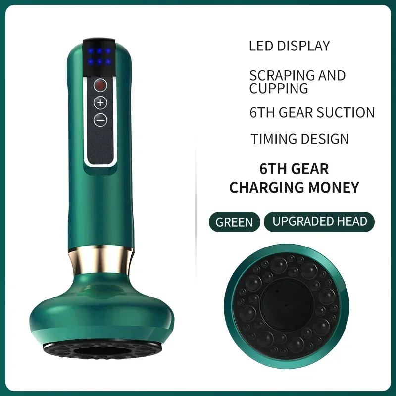 Tricolor Elektrische Massager GuaSha Anti Cellulite Vacuüm Zuignap Schoonheid Gezondheid Schrapen Infrarood Warmte Afslanken Massage Thera - afbeelding 1