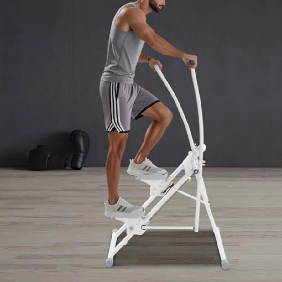 Stepper per scale Scalatore per esercizi verticale per allenamento completo del corpo Angolo a tre posizioni Pedali regolabili Stepper per scale con display fo