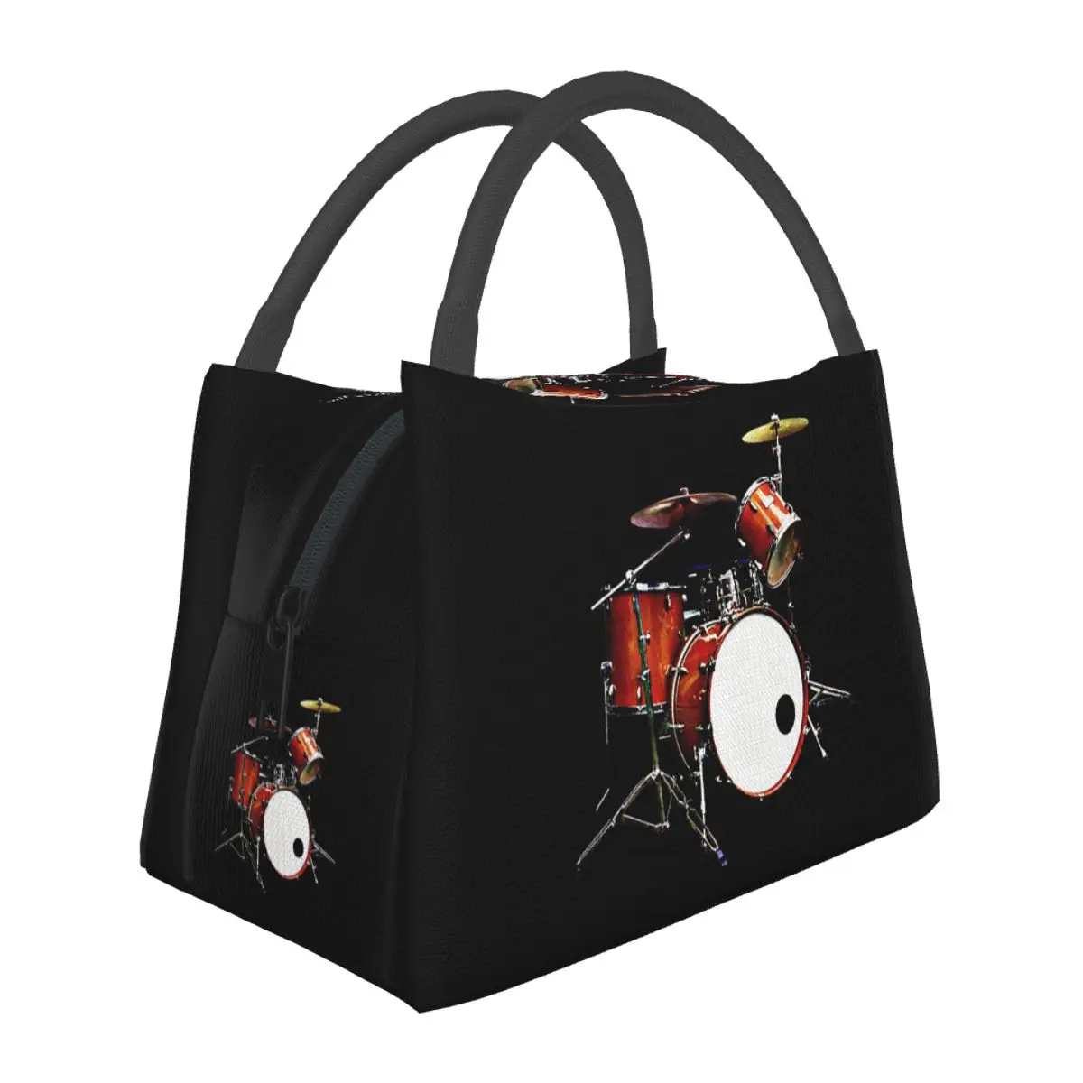 

Термосумка для обедов в стиле барабанной установки для женщин, портативный контейнер-холодильник для пикника, термосумка-тоут для еды