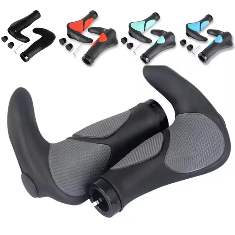 TPR Rubber Integrated Cycling Ergonomics Bicycle Handlebar Grips Shock Absorption MTB BMX Mountain Bicycle Handlebar Grips