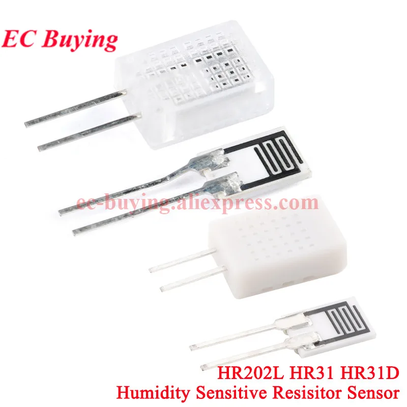 1-20 piezas HR202 Sensor de humedad HR202L HR31 CJ-HR31 CJ-HR31D módulo de resistencia sensible a la humedad elemento higrómetro con carcasa