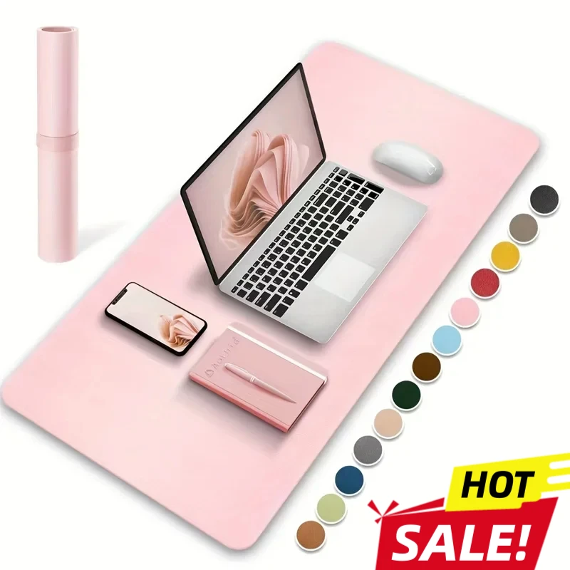 

1 Pcs Large Size 600*300mm Office Desk Protector Mat PU Leather Waterproof Mouse Pad Desktop Keyboard Desk Pad Gaming Mousepad
