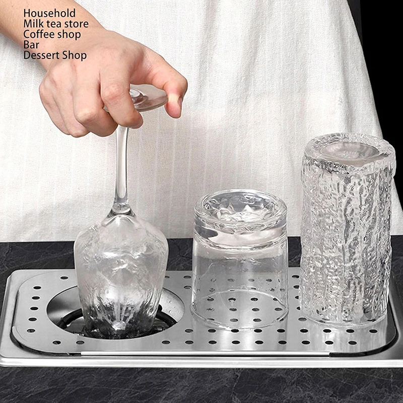 Faucet Glass Rinser Automatic Cup Washer Bar Coffee Pitcher Water Saving for Milk Tea Cup Washer Cleaner Kitchen Sink Accessorie