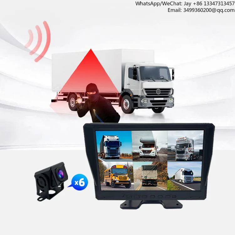 

10 Inch Truck Camera 15m Rear Cable BSD Blind Spot Pedestrian Detection Camera System For Truck