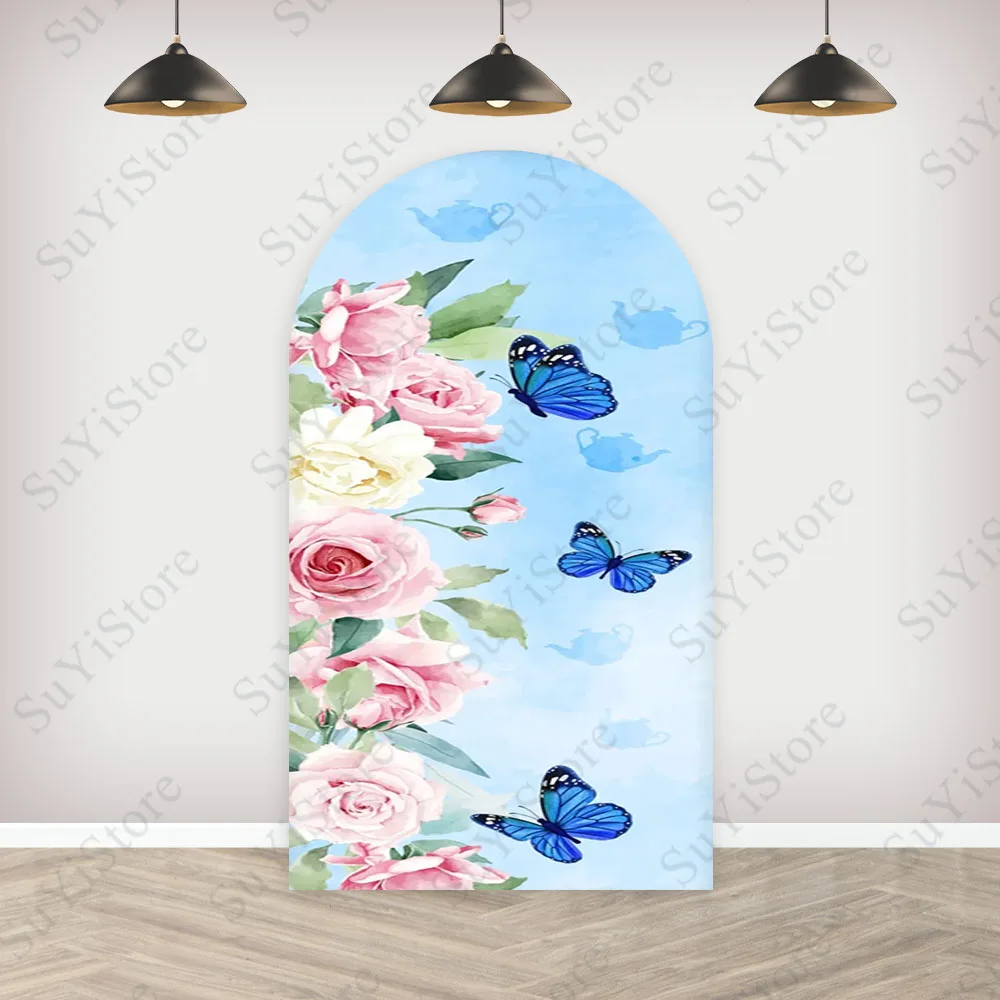 Alice In Wonderland Arch Photo Backdrop Arched Wall Girls Happy Birthday Disney Princess Chiara Photography Background