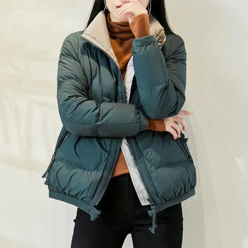 Loose Casual Coats for Women Warm Winter on Sale Zip-up Jackets Modern Thick Outdoor Clothes Korean Style Clothing Parkas Woman