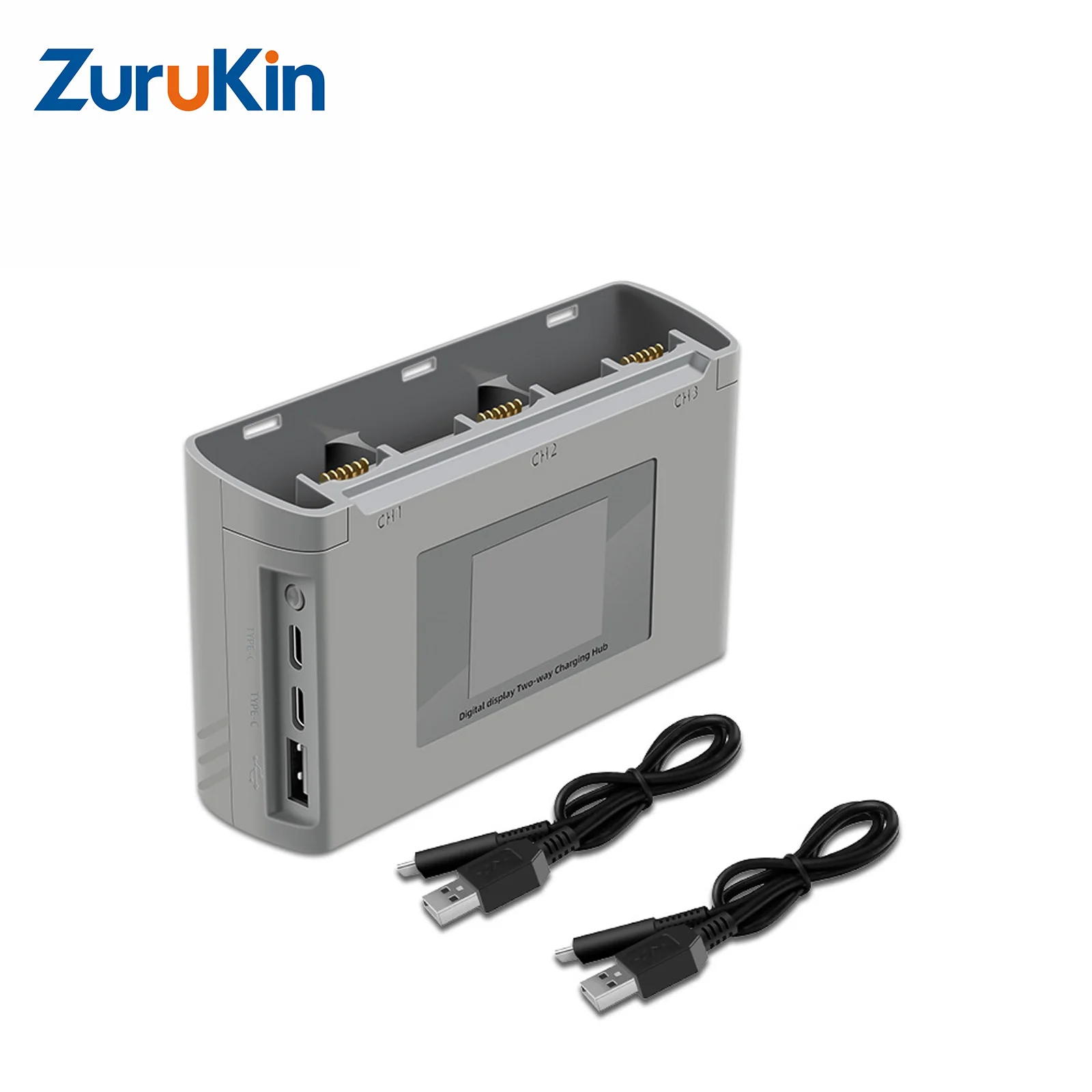 3-Way Battery Charger LCD Digital Display Charging Hub for DJI Mini 2/SE/4K Fast Charging Station Power Bank Drone Accessories