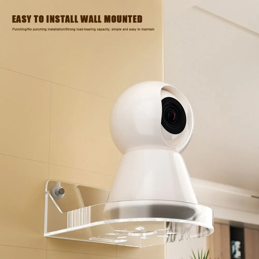 Wall Mounted Camera Supporting Holder Self Adhesive Space-saving Camera Storage Rack Mini CCTV Monitoring Bracket