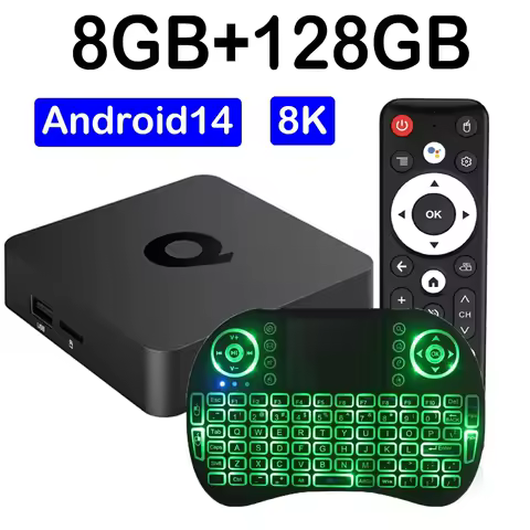 TV Box Q1 Android 14 8GB 128GB Bluetooth 5.4 Streaming Media Player Allwinner H313 8GB128GB Set Top Box 8K Video 4K Smart TV Box