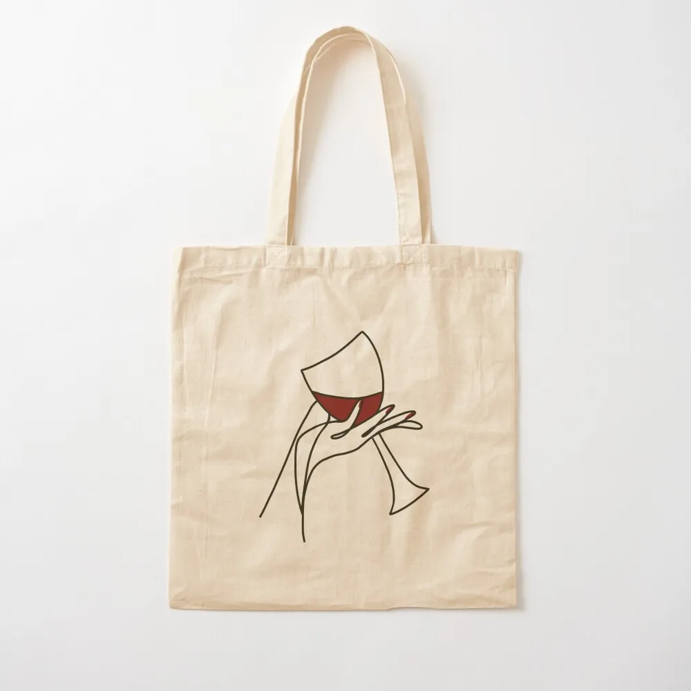 

Holding a glass Tote Bag tote men canvas Women's bags aesthetic Canvas