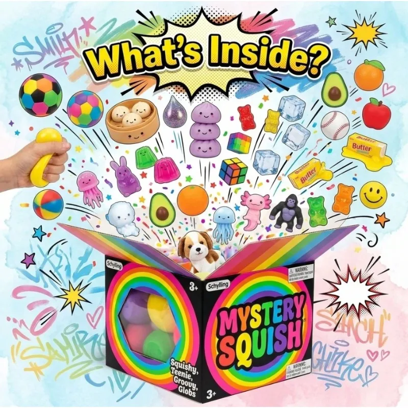 

1PC Pure Fresh Squishy Blind Box – 3 Independent Random Draws (Min. 2 Items Guaranteed) Lucky Hidden Surprise Set