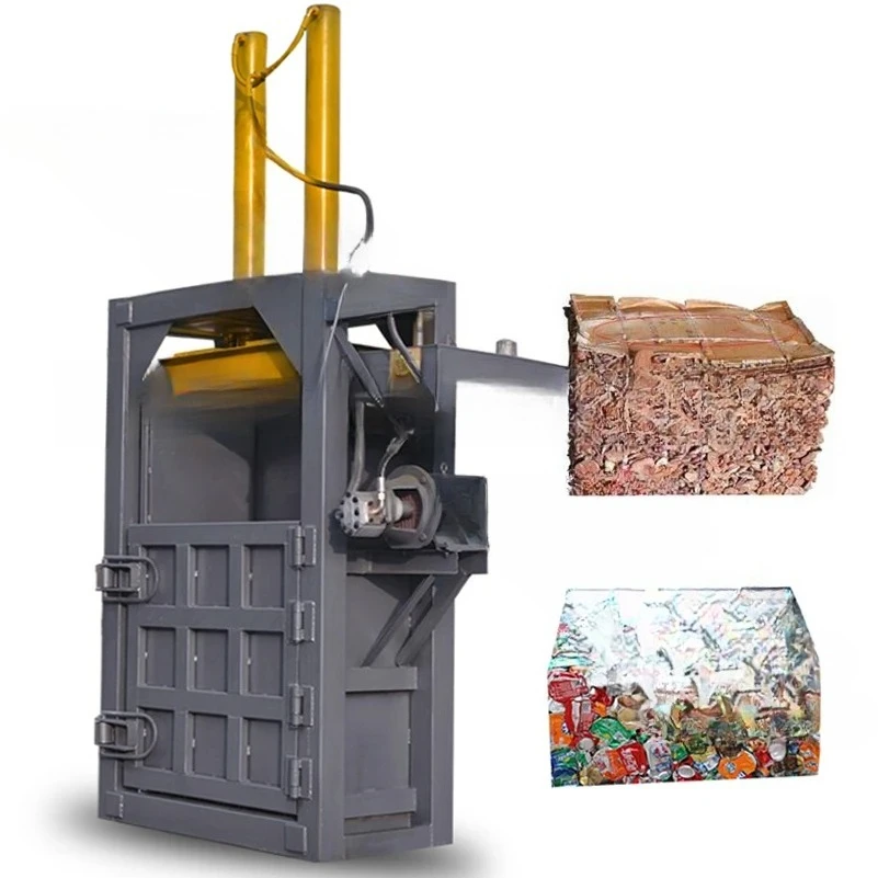 Conveniently Operation Vertical Carton Compactor Cardboard Press Machine Plastic Baler Machine