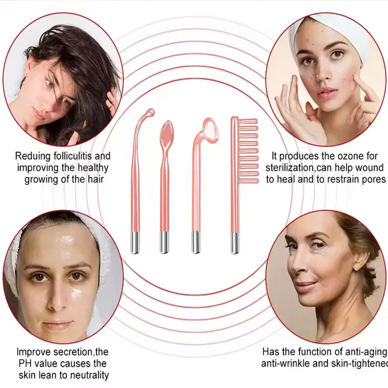 Tragbare tragbare Hochfrequenz-Gesichtsmaschine, Hautstab-Schönheitsgerät, Schönheitstherapie, Schwellungen, Augen- und Gesichtspflege