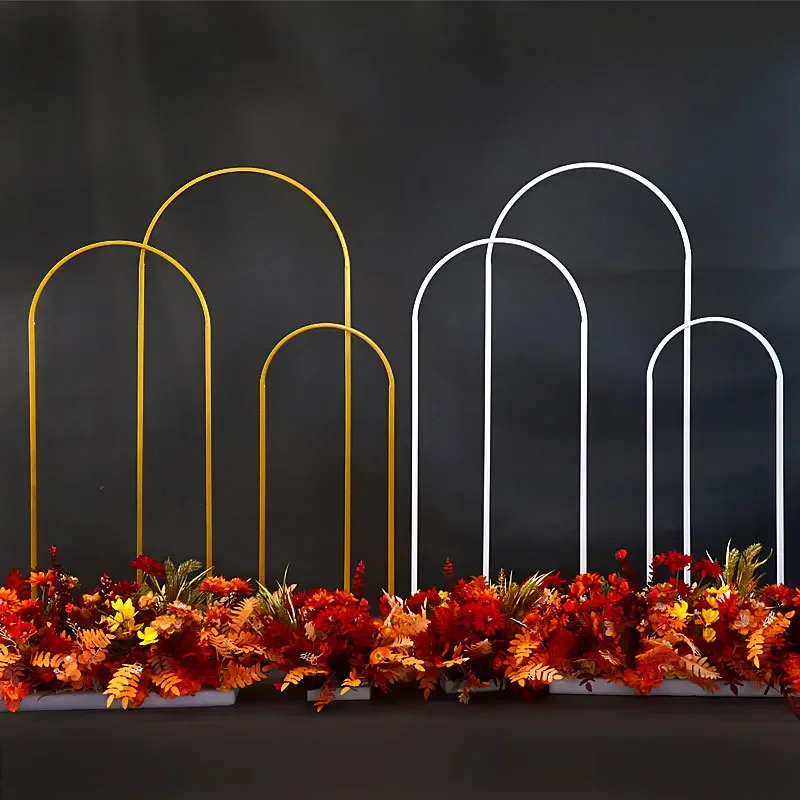 Wedding Arch Wrought Iron Flower Frame Stand Balloon Stand Wedding Arrangement Backdrop Props Stage Decoration Balloon Bow Kit