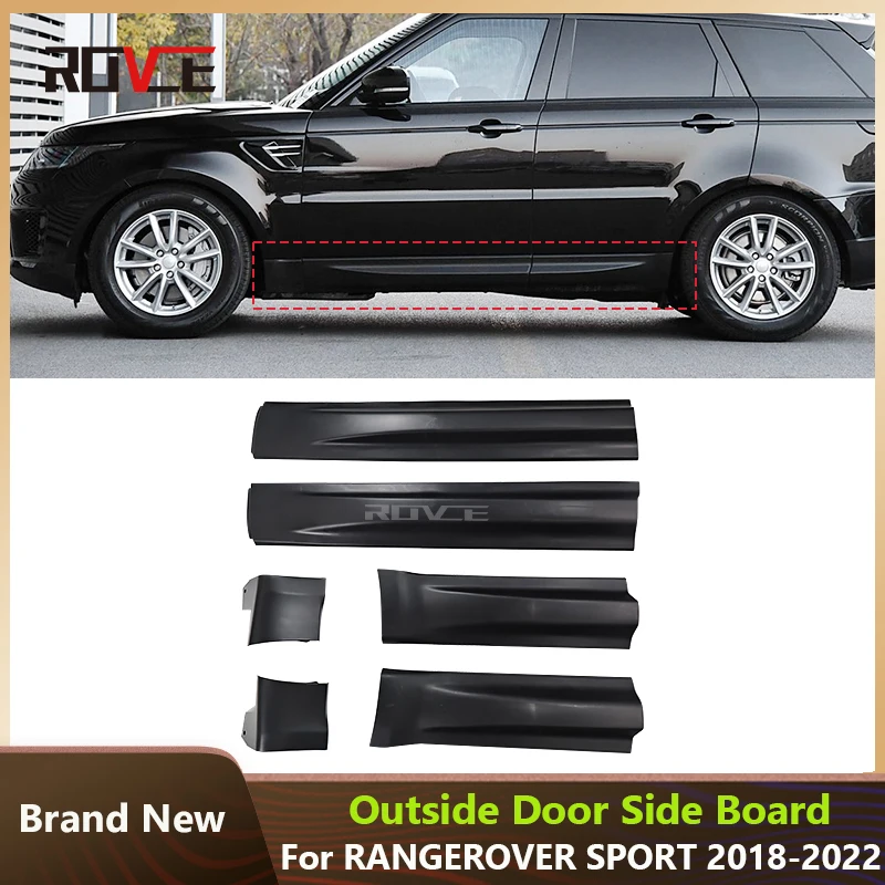 ROVCE Car Side Door Plate Cover Outside Lower Moulding For Land Rover Range Rover Sport 2018-2022 SVR Original Model