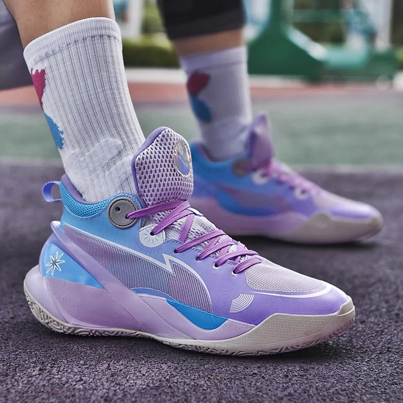 2025 New Men's and Women's Professional Sports Anti-Slip Breathable Cherry Blossom Pink Basketball Shoes Sports Shoes