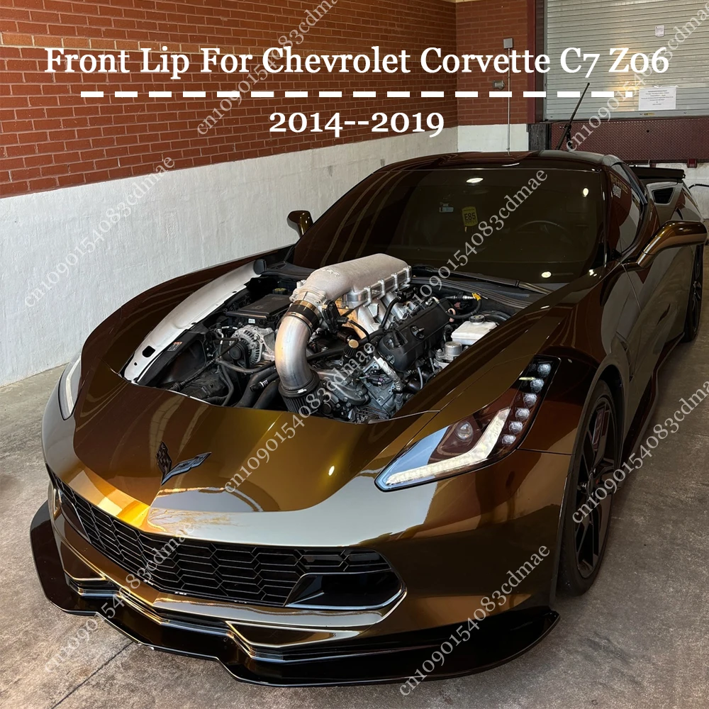 

Для Chevrolet Corvette C7 2014-2019 Z06/Stingray/Grand Sport передний бампер сплиттер для губ диффузор спойлер на подбородок Bodykits тюнинг