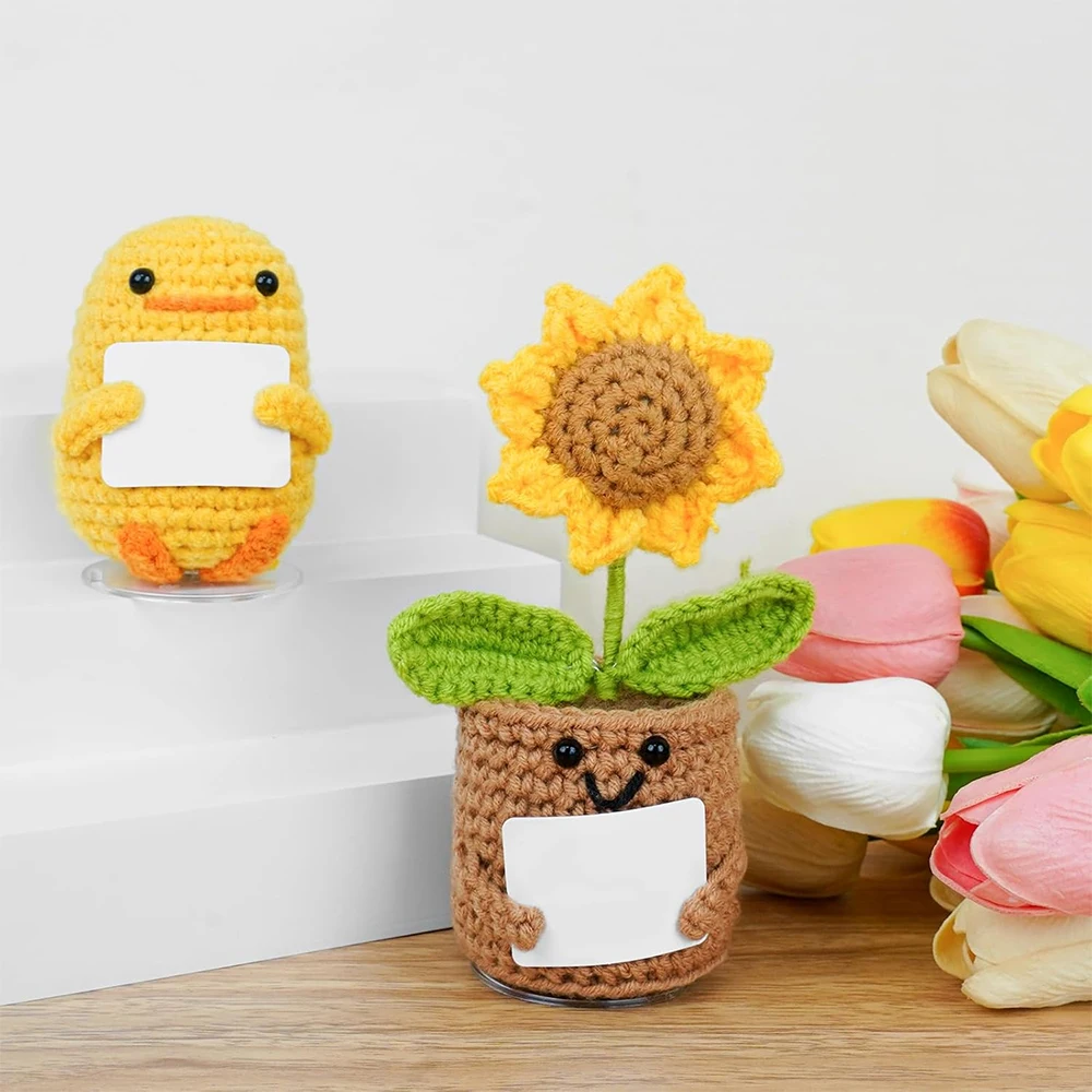 10/20PCS Crochet Dolls Display Base Set Showcase Action Figure Support Felting Toy Holder Acrylic Plastic Clear Display Stand view 5
