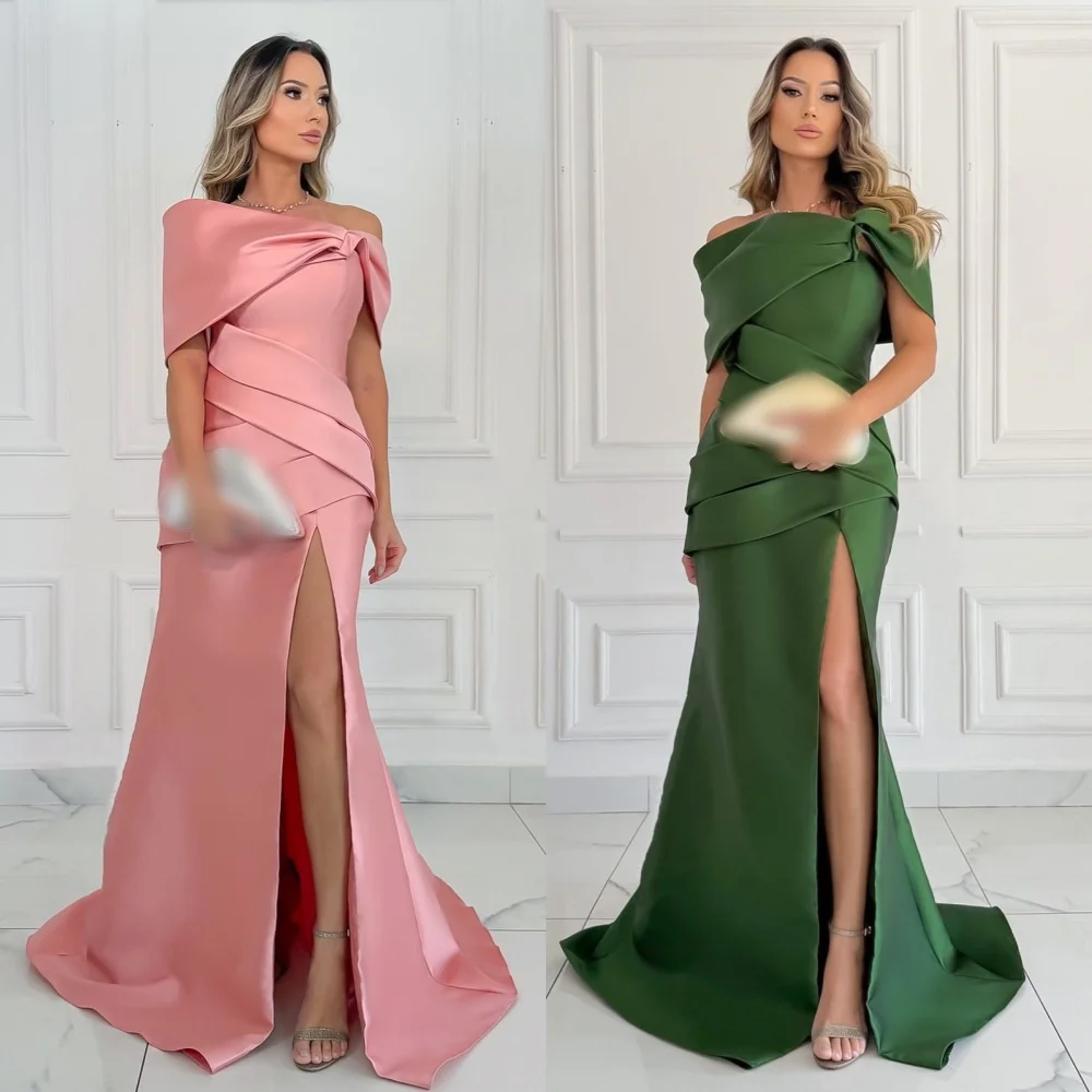 

Customized High Quality Evening Dress Criss-Cross Off-the-shoulder Trumpet Long Dresses Bespoke Occasion Elegant Wedding Party