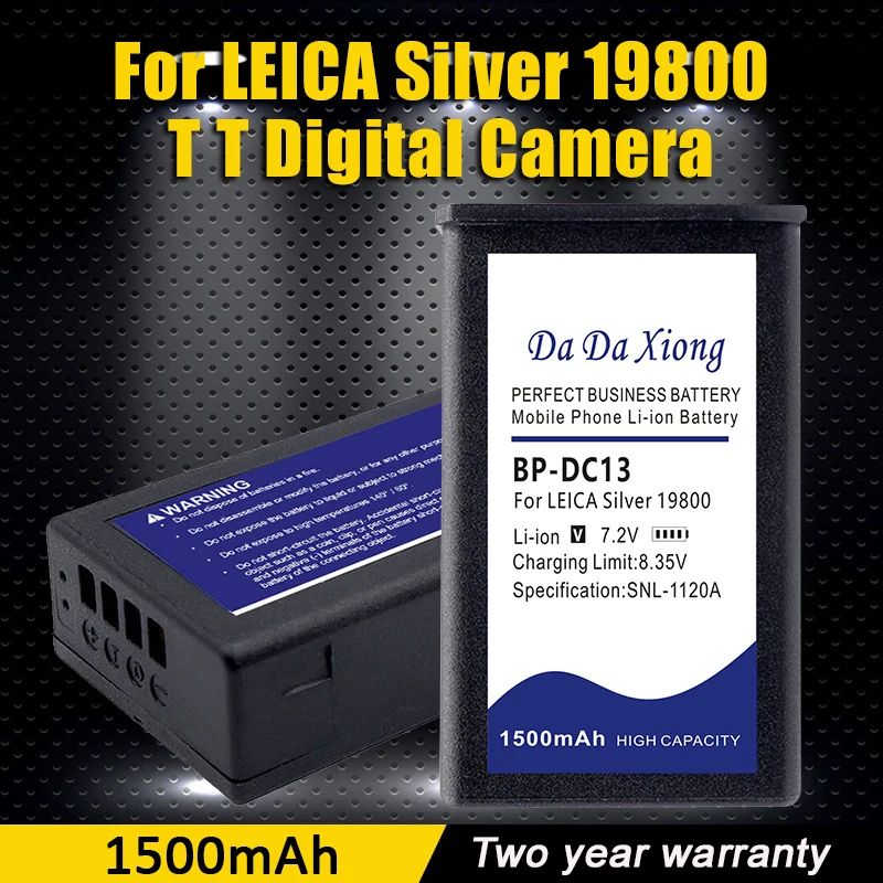 

DaDaXiong 1500mAh BP-DC13 Battery for LEICA Silver 19800 T T Digital Camera