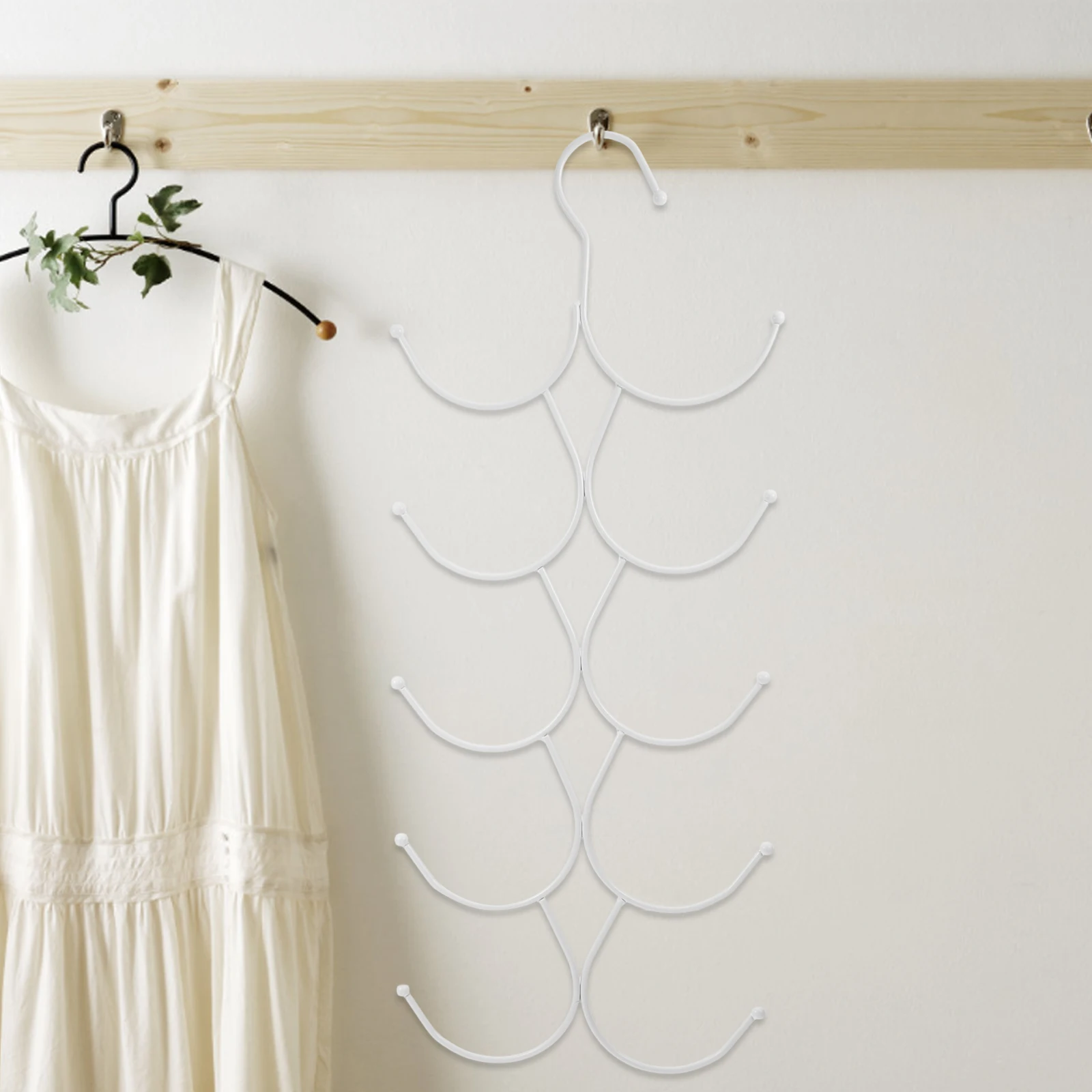 

Metal Scarf Hanger Multilayer Organizer Space Saving Closet Scarf Holder Tie Rack Belt Storage Closet Accessories