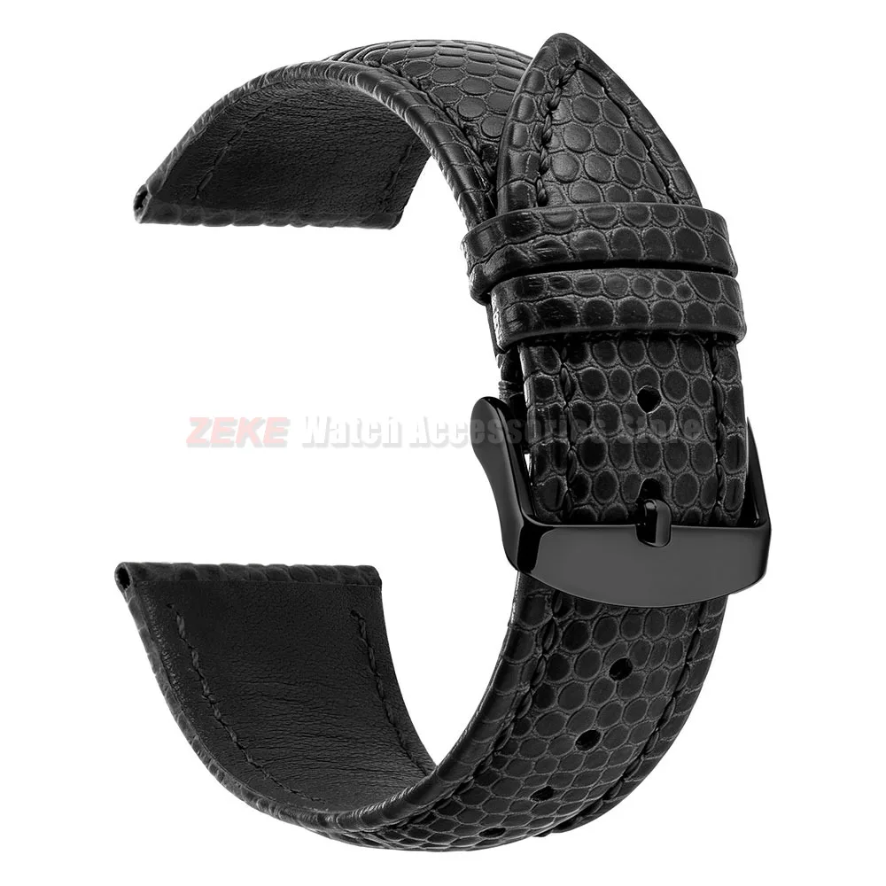 Echtleder-Uhrenarmband mit Eidechsenmuster, Wasserdicht, Schnellverschluss, Lederband 16/18mm 20mm 22mm Universeller Ersatz-Armbandriemen – Detail 13