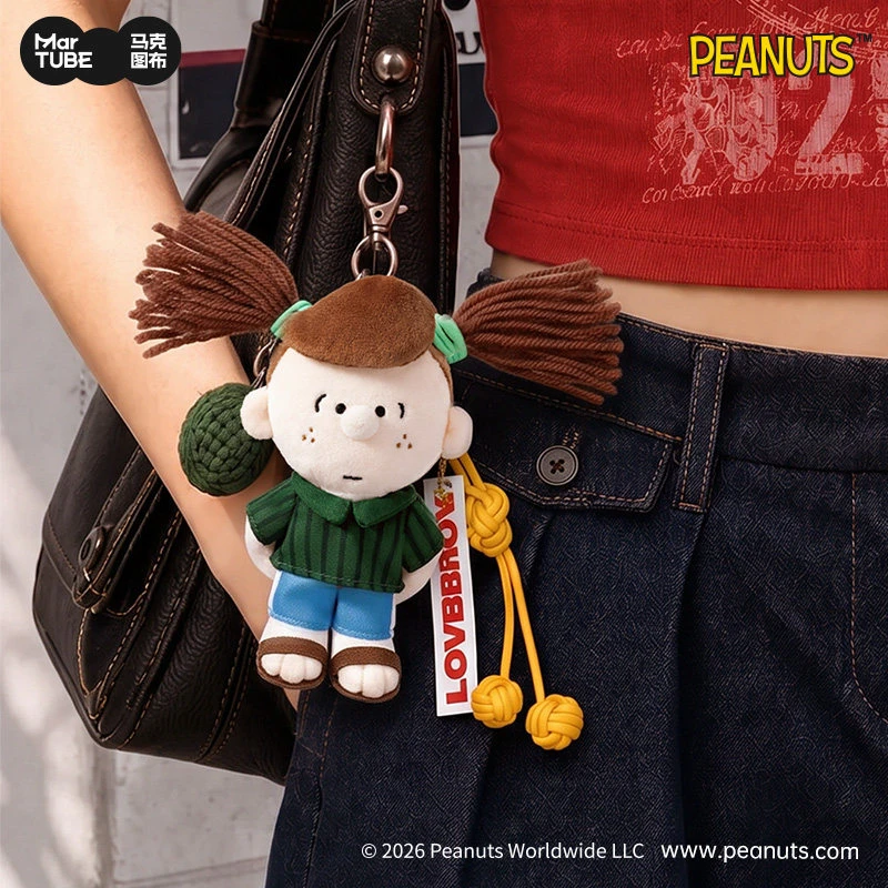 New Peanuts Snoopy Barber Shop Plush Charm Blind Box Woodstock Figure Doll Pendant Keychain Desktop Ornament Mystery Toys Gifts