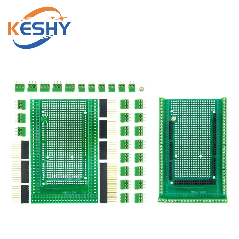 Compatible With MEGA2560 Double-side PCB Prototype Screw Terminal Block Shield Board Kit For Arduino Mega 2560 / Mega2560 R3 2