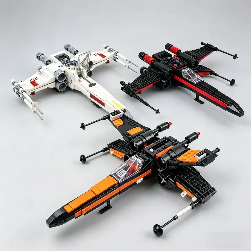 MOC Spaceship Fighters Dark X-Wings Galaxy-Space-X-Plane Star-ships Battle Aircraft Model Building Bricks Festival Party Gifts