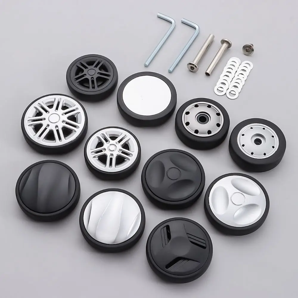 2Pcs DIY Repair Replace Wheels With Screw For Travel Luggage Suitcase Wheels Axles Repair Kit Silent Caster Wheel
