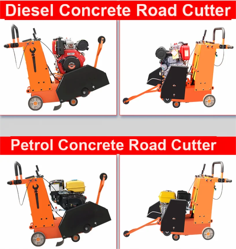 Hand Push Asphalt Concrete Cutting Machine Highway Joint Slotting Concrete Cutting Equipment Walk-behind Road Concrete Cutter