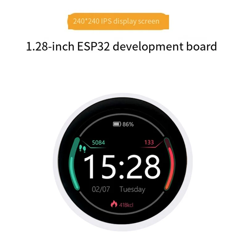 B49C ESP32-C3 Development Board Featuring 1.28" Circular LCD Touch Screen Display Integrated Wifi Bluetooth Compatibility Module