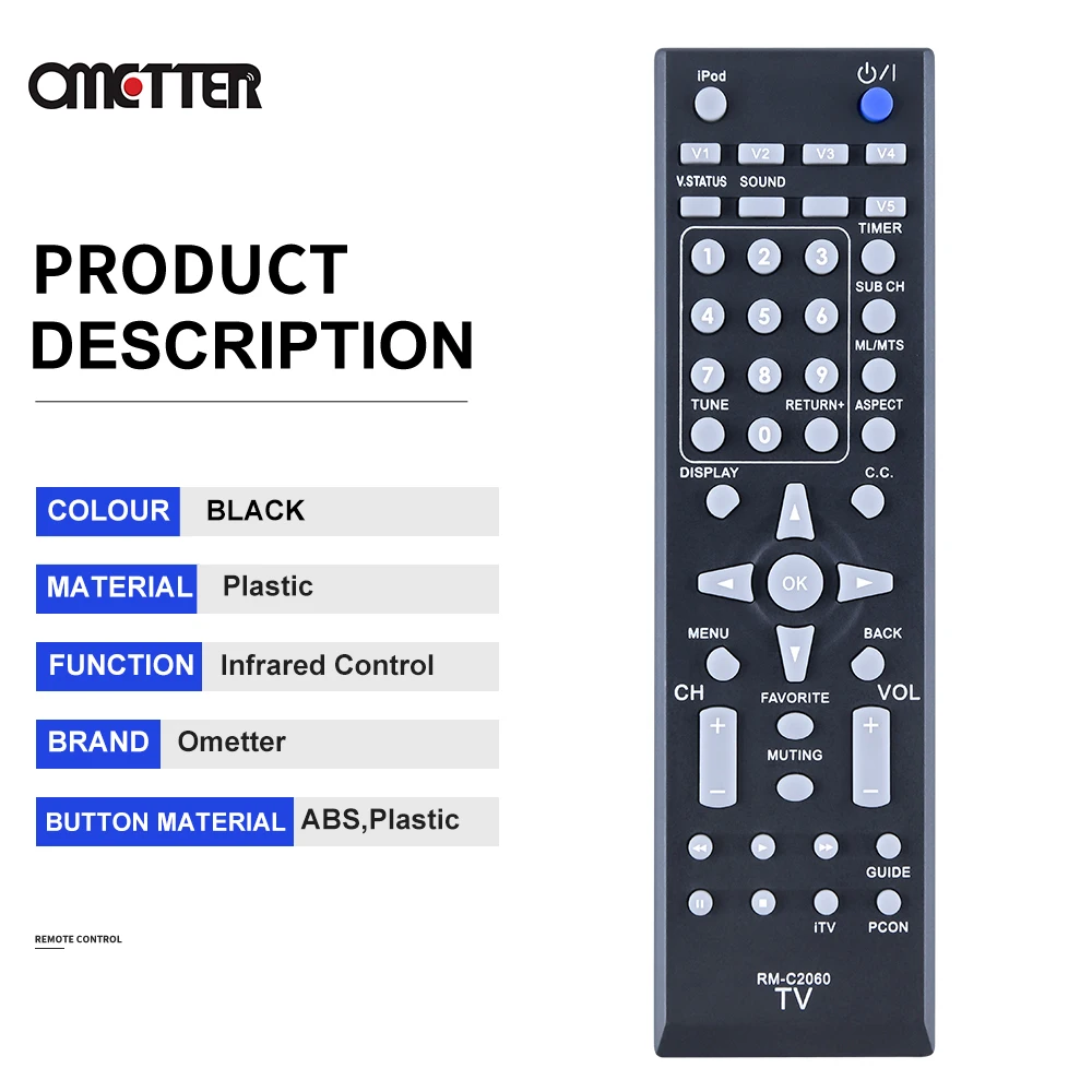 RM-C2060 صالح ل JVC تلفاز LCD التحكم عن بعد RM-C2060-1C RMC20601C RTRMC20601C RMC2060 LT46P510 LT46PM51 LT32P510