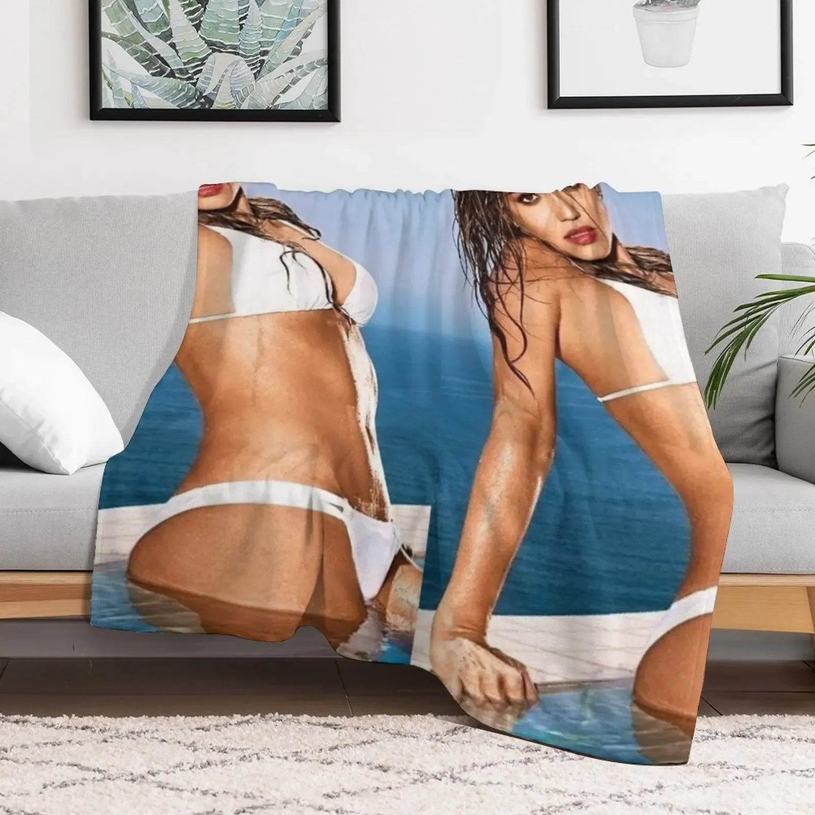 jessica alba sexy Throw Blanket Decoratives heavy to sleep Blankets