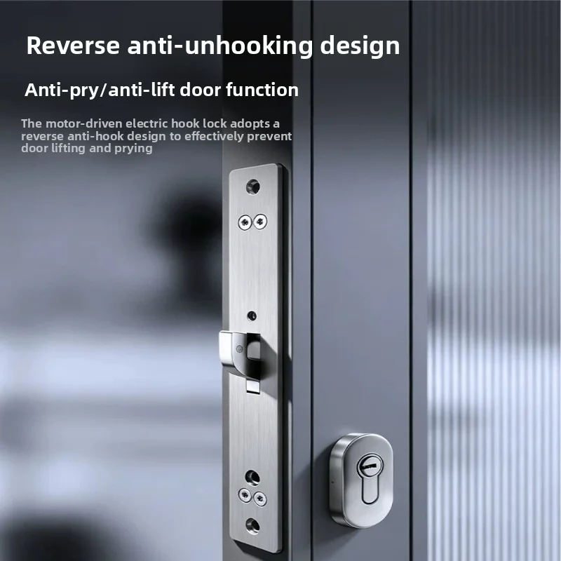 KOB Access Control System Sliding Door Curved Hook Electric Control Lock Silent Motor Lock Sliding Door Electric Hook Lock