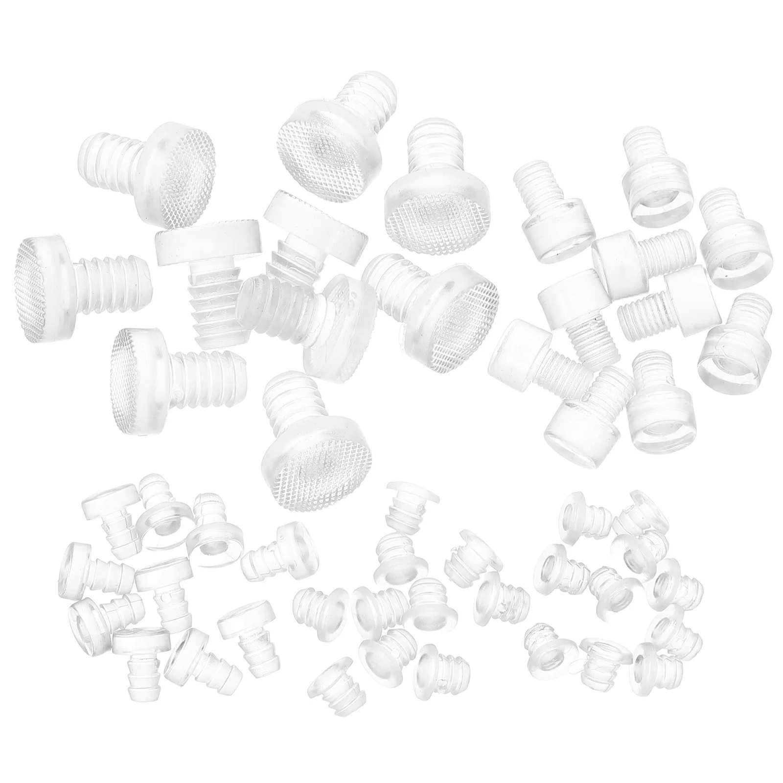 50Pcs Transparent Furniture Bumpers Soft Rubber Pads Anti-Collision Clear Cabinet Door Bumper Pads Noise Reducing