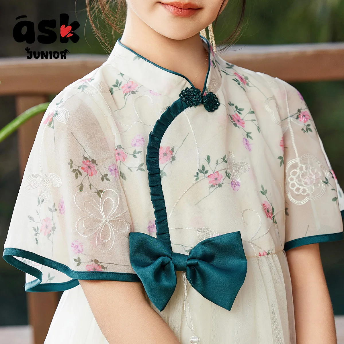 اسأل أداء الفتيات الصغيرات الصيف الأطفال الخفيفة النمط الوطني فستان صيني جديد متوسط كبار السن فستان الأميرة للأطفال #5