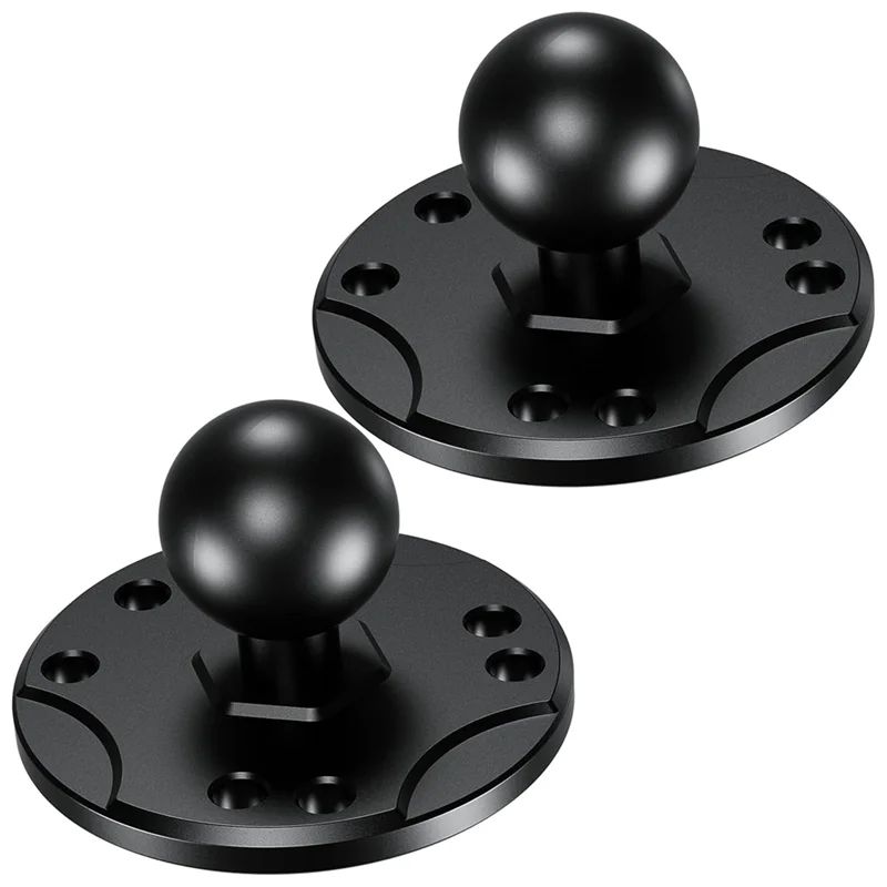 1Inch Ball Mount Base with Aluminum Alloy AMPS Hole Round Plate & 1Inch TPU Ball Adapter for RAM