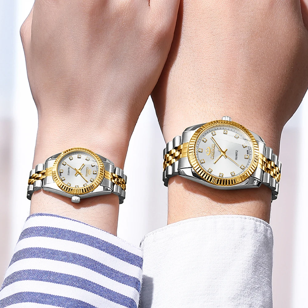 CHENXI Top Brand lovers coppie quarzo uomo orologio donna regalo di san valentino orologio orologi da donna 30m orologi da polso impermeabili