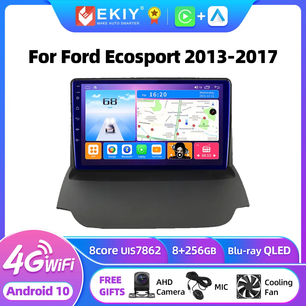 

EKIY T7 Android 10 Car Radio For Ford Ecosport 2013-2017 Multimedia Player Carplay Navi No 2din Tape Recorder Head Unit DVD DSP