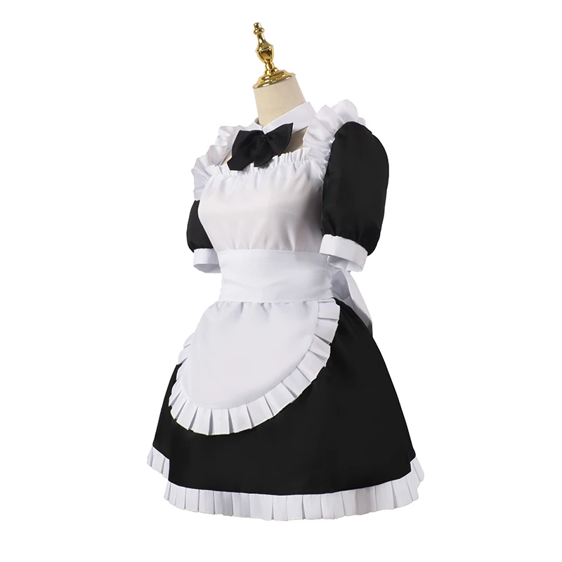 Gotou hitori cosplay anime bocchi o rock gotou hitori cosplay traje sexy uniforme de empregada vestido peruca feminino trajes de halloween