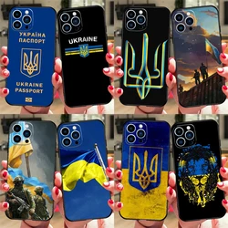 Ukraine Flag Case For iPhone 16 15 13 11 12 14 Pro Max XS XR X Plus 13 mini Soft Cover Fundas Capa Shell