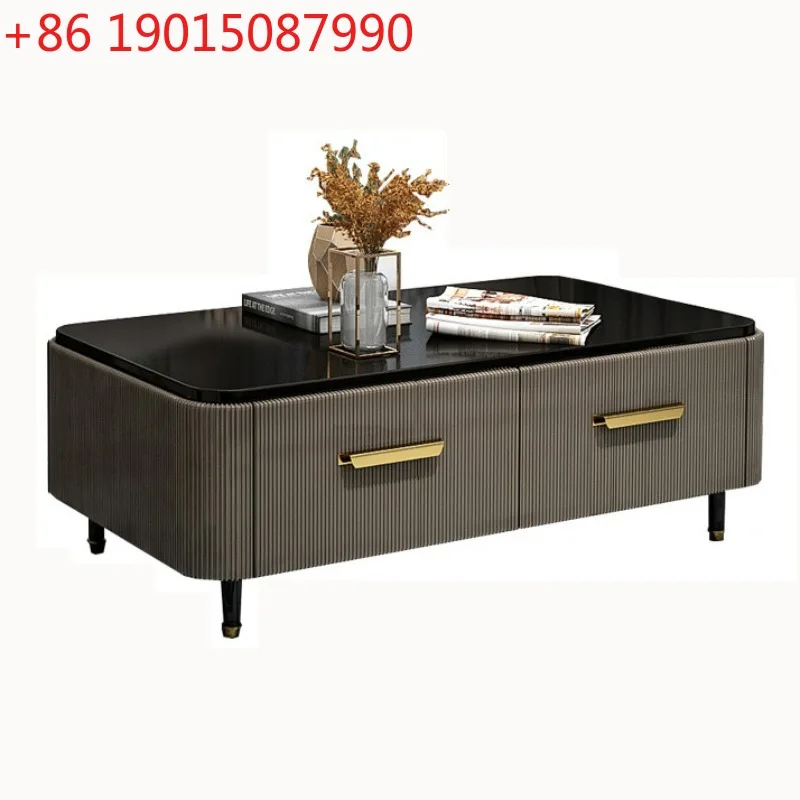 American light luxury solid wood coffee table neoclassical small apartment simple post-modern living room coffee table TV cabine