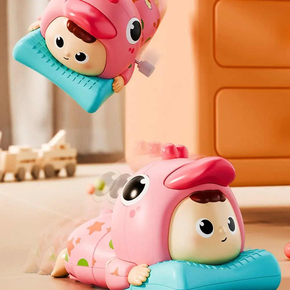 Learns To Crawl Crawling Baby Toys Clockwork Climbing Cartoon Learning Crawling Doll Funny Big Eyes Twist Walking Duck Toddler