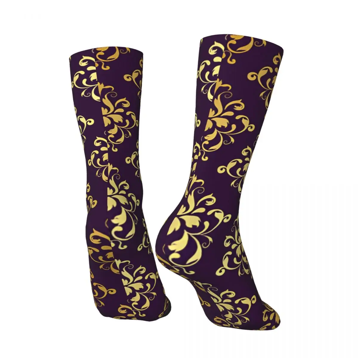 Luxury Islamic Gold Mandala Pattern Men's Socks Vintage Harajuku Street Style Novelty Seamless Crew Sock