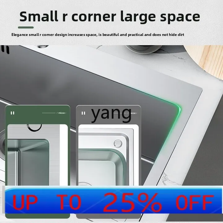 

CX kitchen sink handmade 304 stainless steel brushed vegetable basin large capacity single slot